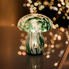 Green and White Mushroom Lamp Large