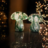 Green and White Mushroom Lamps