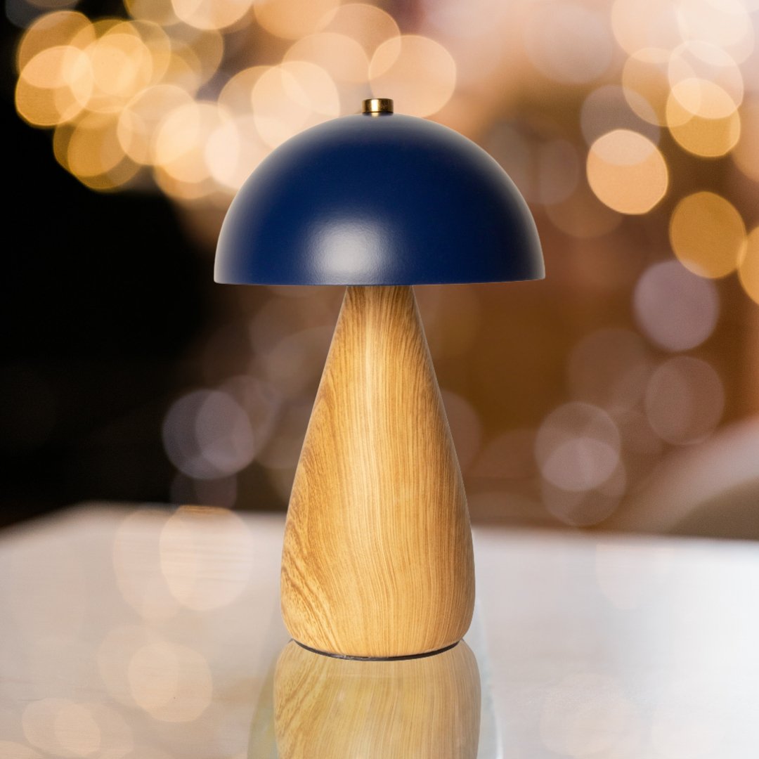 Blue Oak Mushroom Rechargeable Lamp - sparkle.lighting