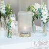 Cordless Grey Ribbed Glass Lamps - sparkle.lighting