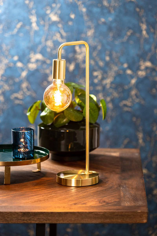 Exposed Bulb Gold Table Lamp - sparkle.lighting