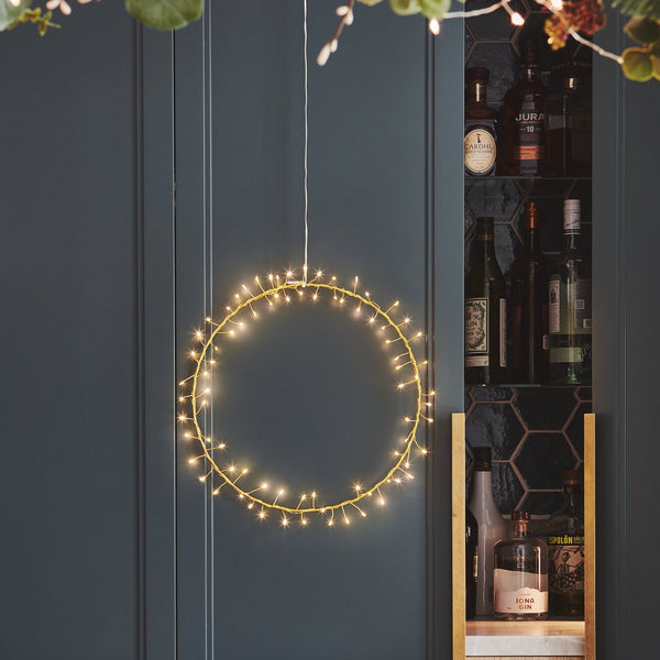 Hanging Battery Gold Hoop - sparkle.lighting