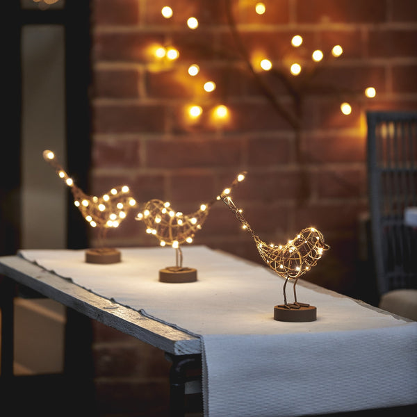 Light Up Copper Robin Table Lamp - sparkle.lighting