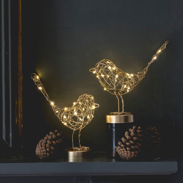 Light Up Gold Robin Table Lamp - sparkle.lighting