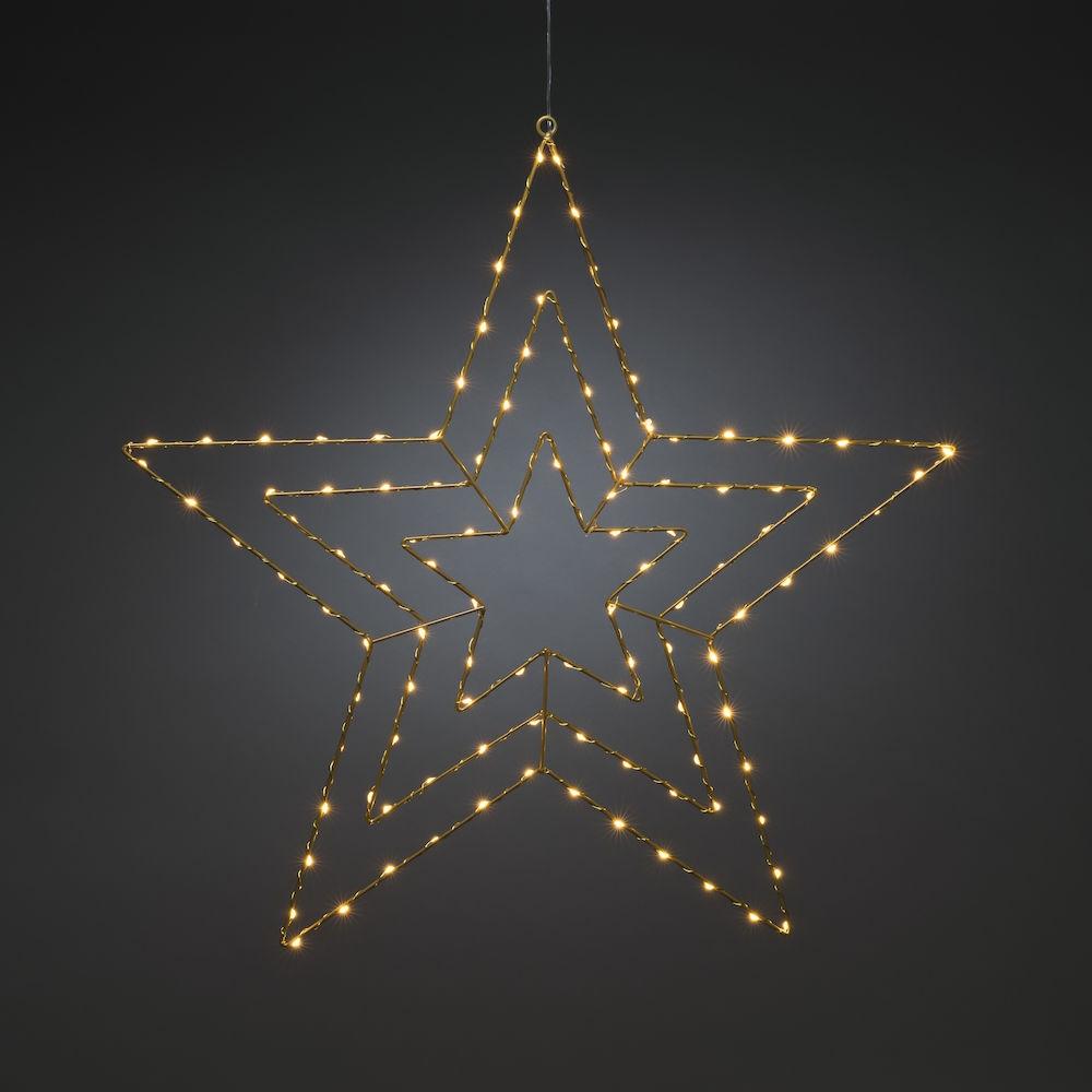 Metal Gold Star With Lights - sparkle.lighting