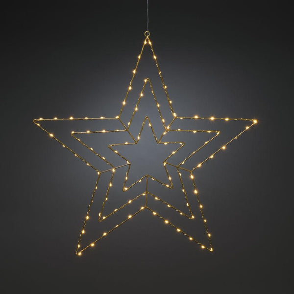 Metal Gold Star With Lights - sparkle.lighting