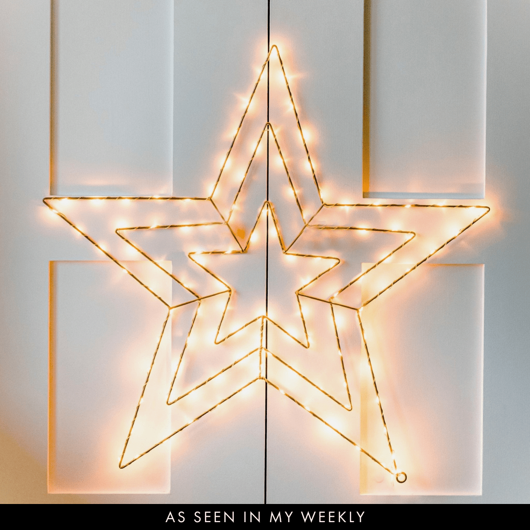 Metal Gold Star With Lights - sparkle.lighting