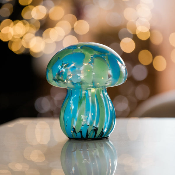 Mushroom Blue Table Lamps - sparkle.lighting