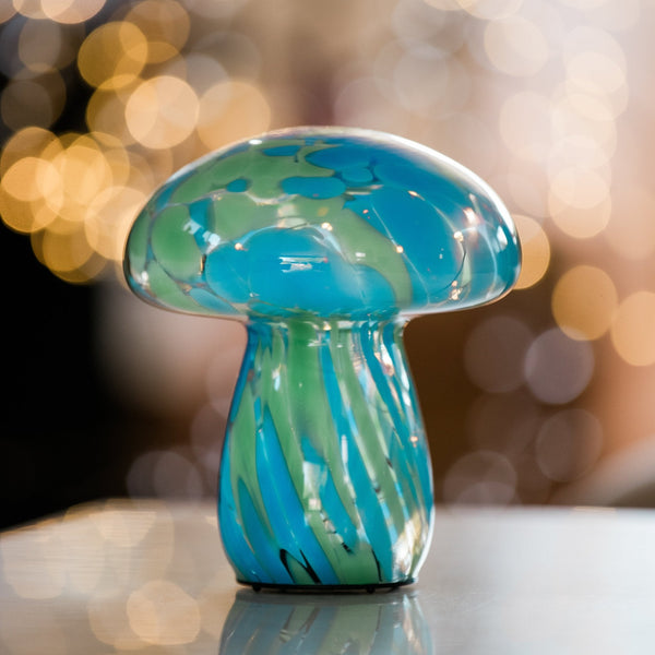 Mushroom Blue Table Lamps - sparkle.lighting