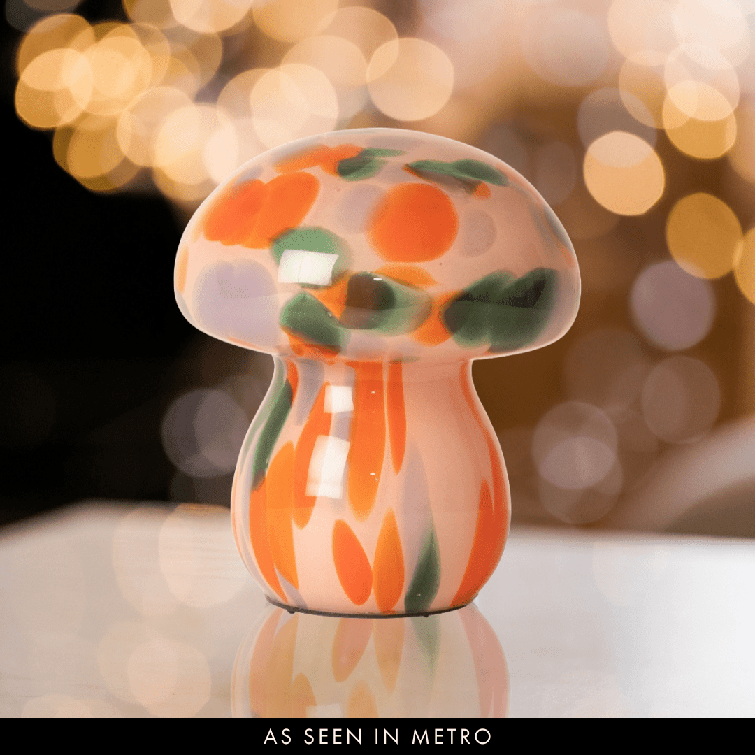 Pink & Mint Mushroom Lamps - sparkle.lighting