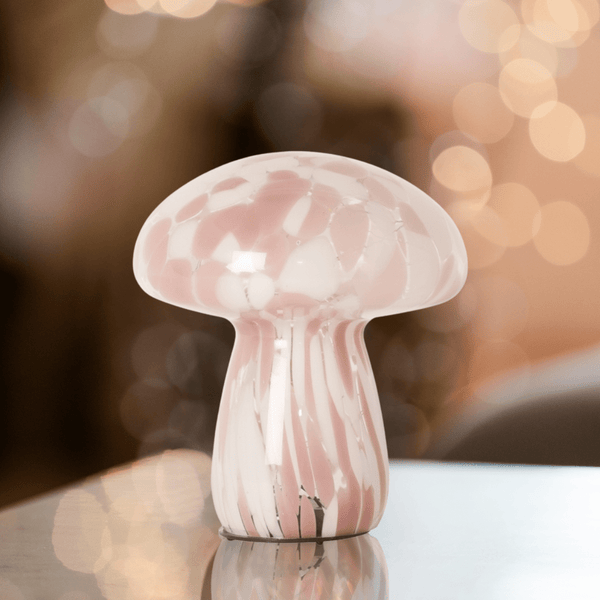 Pink & White Mushroom Lamps - sparkle.lighting