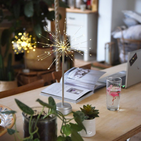 Silver Starburst Lamp - sparkle.lighting