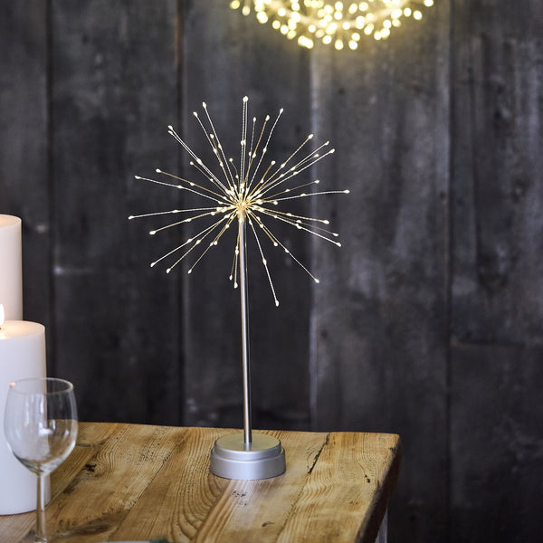 Silver Starburst Lamp - sparkle.lighting