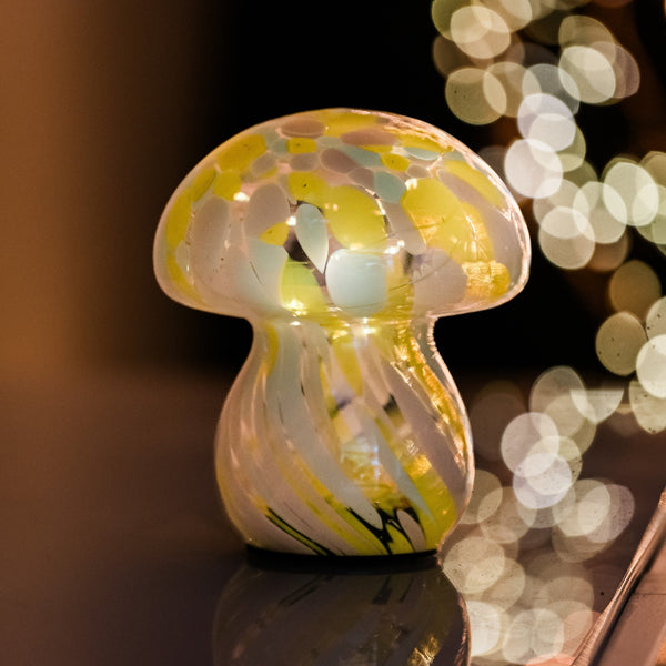 Yellow & Pink Mushroom Lamps - sparkle.lighting