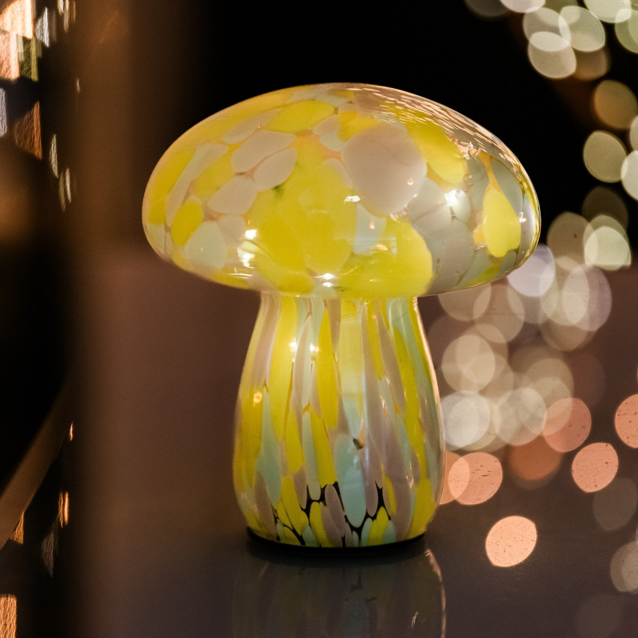 Yellow & Pink Mushroom Lamps - sparkle.lighting