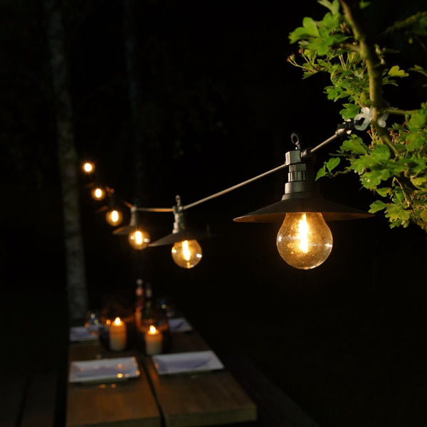 4m Connectable Saucer Festoon Lights - sparkle.lighting