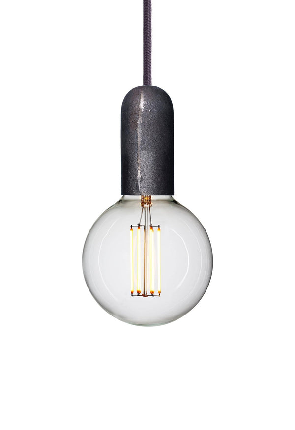 Exposed bulb pendant light- Iron - sparkle.lighting