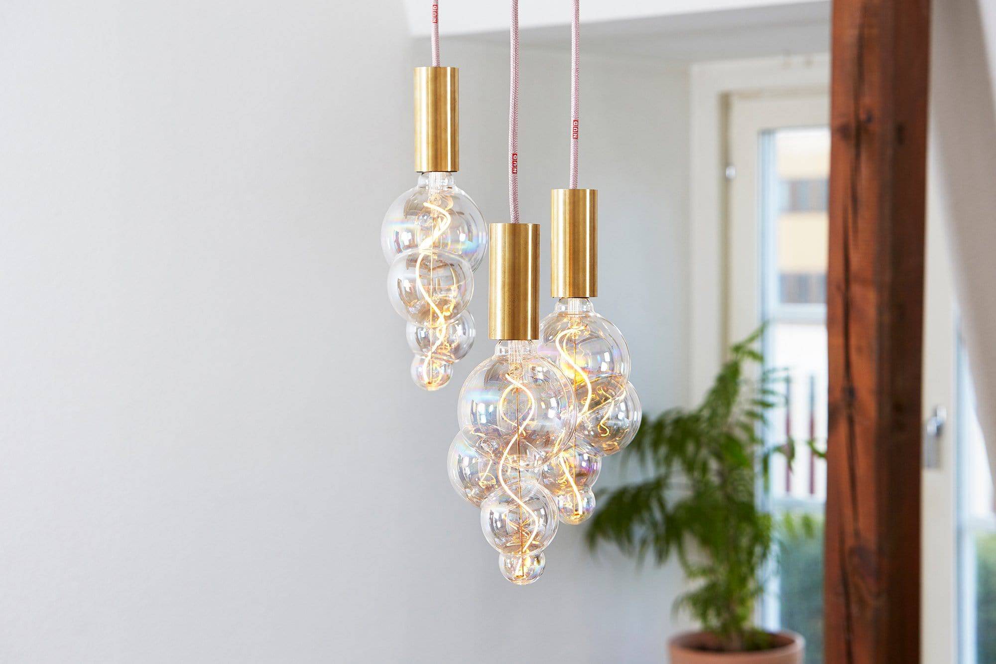 Gold Exposed Bulb Pendant - sparkle.lighting