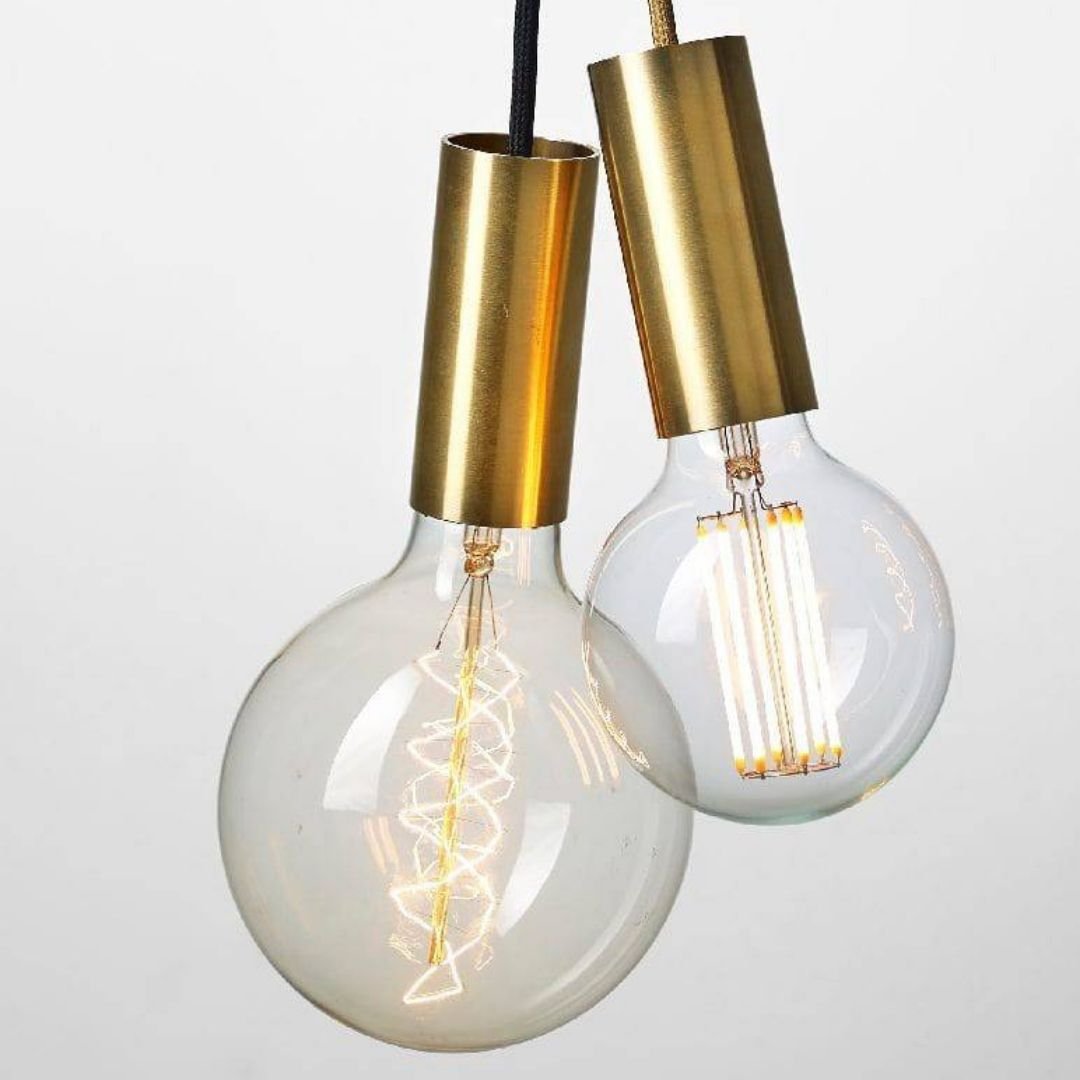 Gold Exposed Bulb Pendant - sparkle.lighting