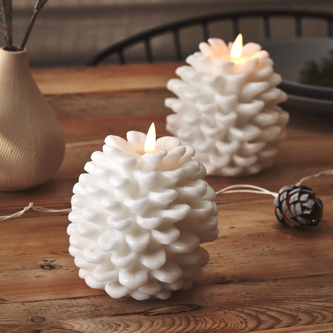 Pine Cone Candles - sparkle.lighting