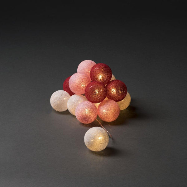 Pink Cotton Ball Fairy Lights - sparkle.lighting