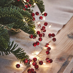 red berry Christmas tree lights - sparkle.lighting