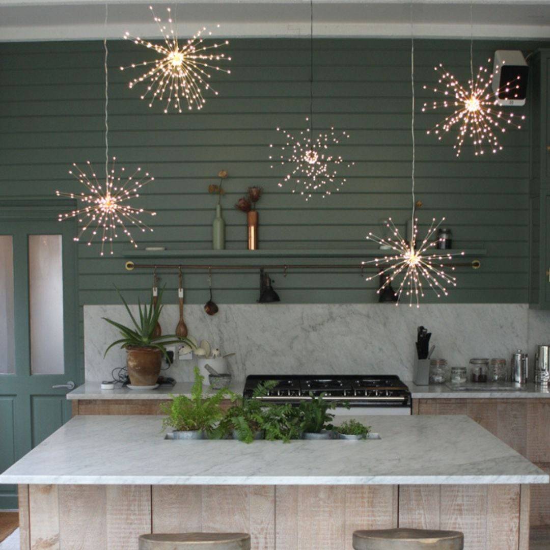Silver Starburst Hanging Light - sparkle.lighting