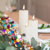 Trio of LED Pillar Candles - sparkle.lighting