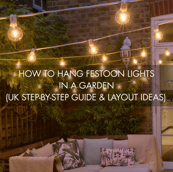 How to Hang Festoon Lights in a Garden (UK Step-By-Step Guide & Layout Ideas) - sparkle.lighting