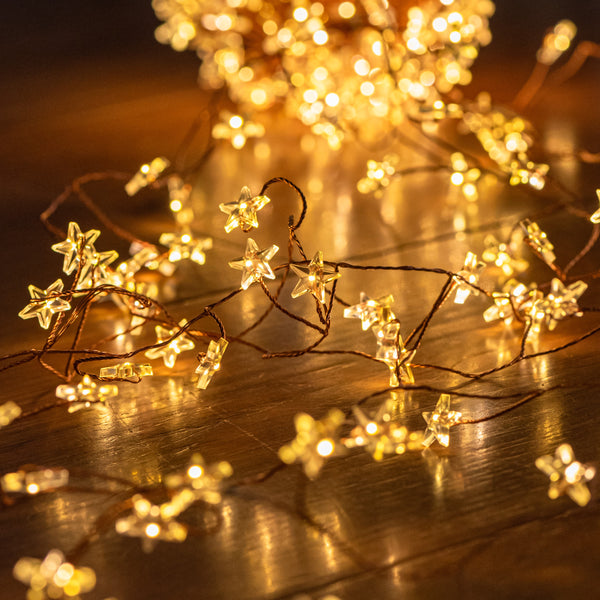 Gold fairy lights discount