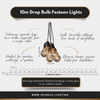 10m Drop Bulb Festoon Lights - sparkle.lighting