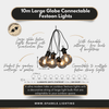 10m Large Globe Connectable Festoon Lights - sparkle.lighting
