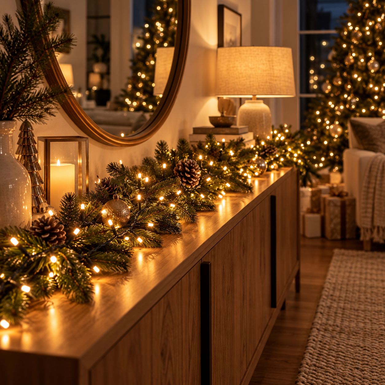Multifunction Fairy Tree Lights with Green Cable