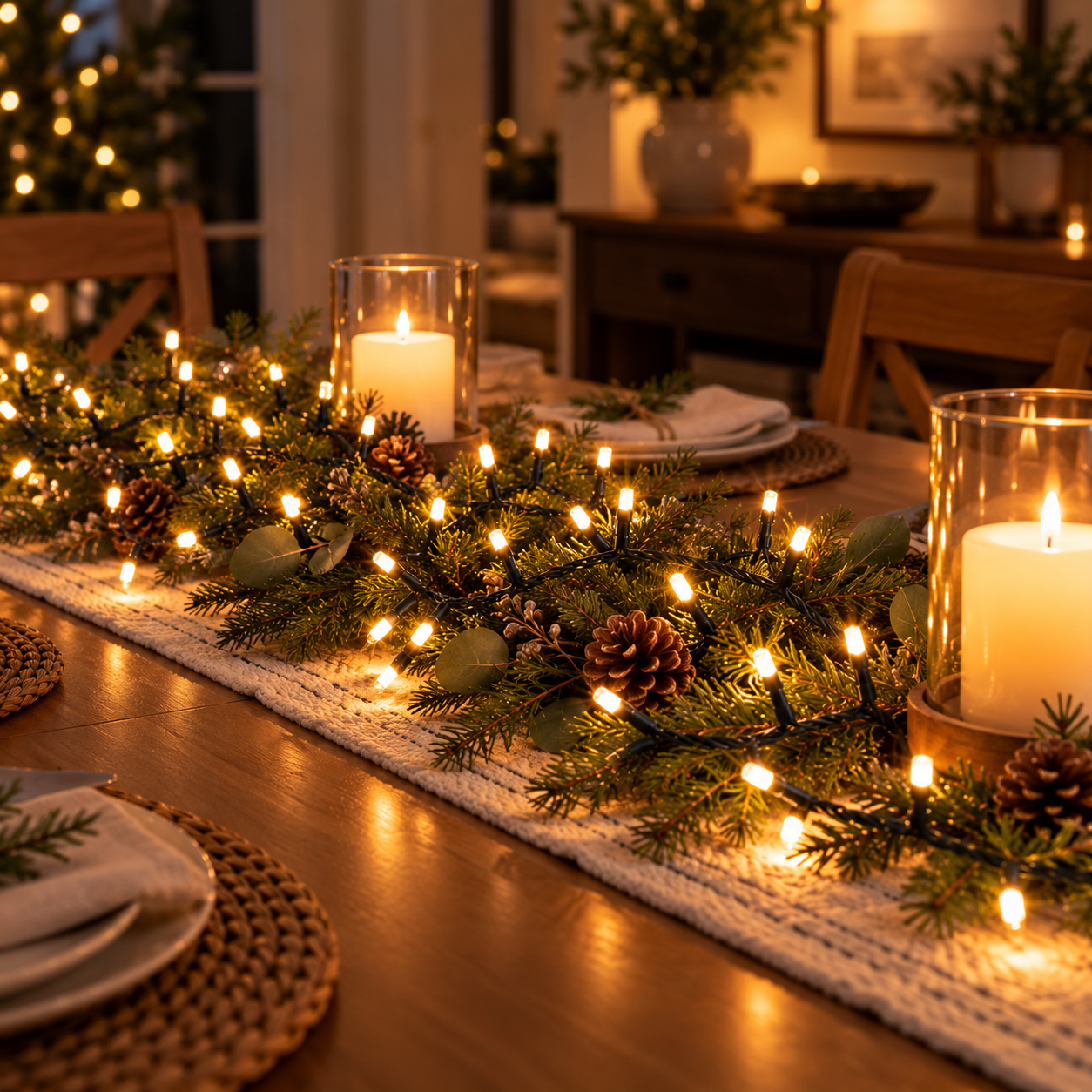 Multifunction Fairy Tree Lights with Green Cable