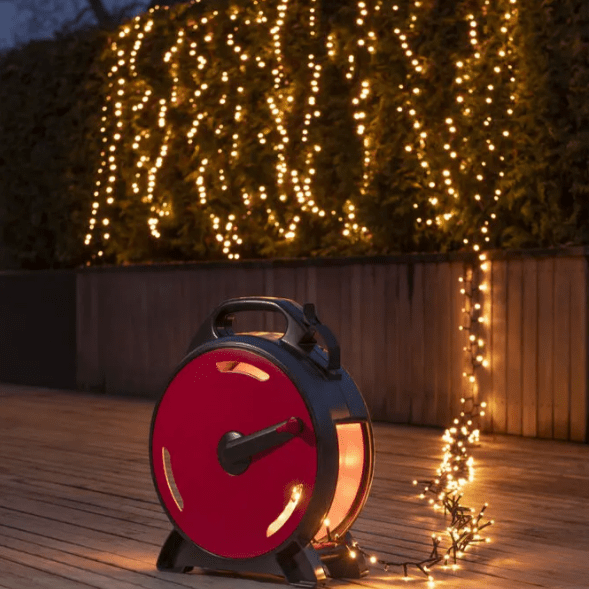 Black Cable Reel with Warm White LEDs - sparkle.lighting
