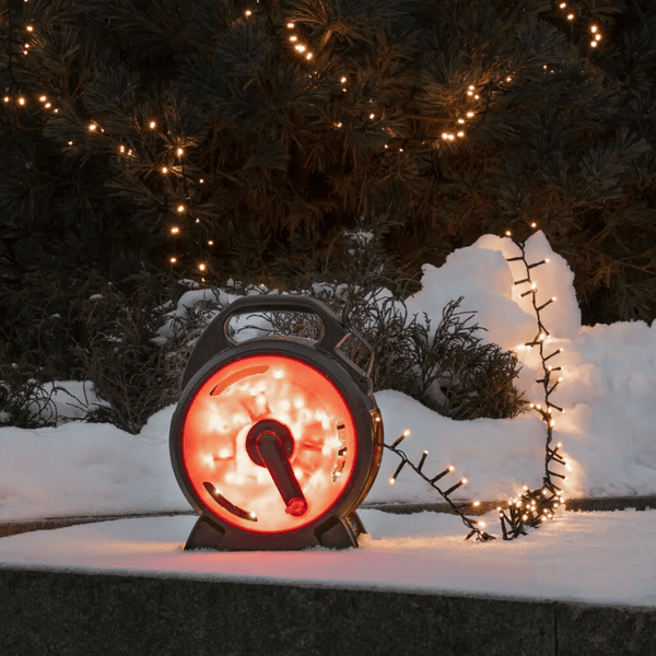 Black Cable Reel with Warm White LEDs - sparkle.lighting