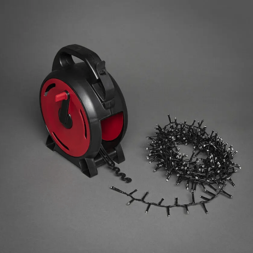 Black Cable Reel with Warm White LEDs - sparkle.lighting