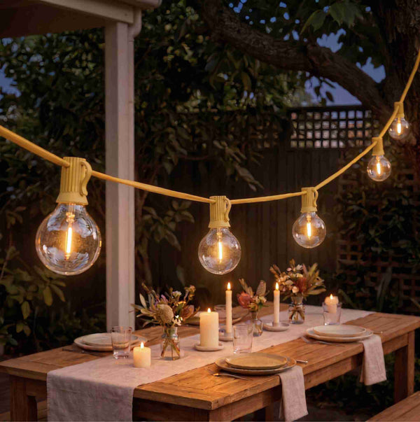 Colourful Festoon Lights - Yellow - sparkle.lighting