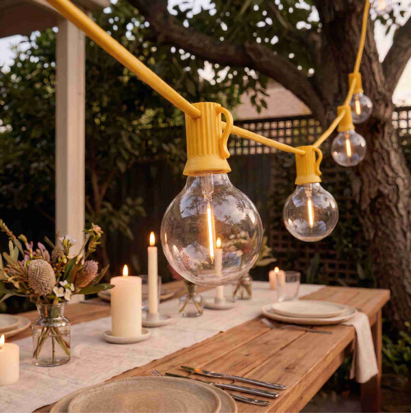 Colourful Festoon Lights - Yellow - sparkle.lighting