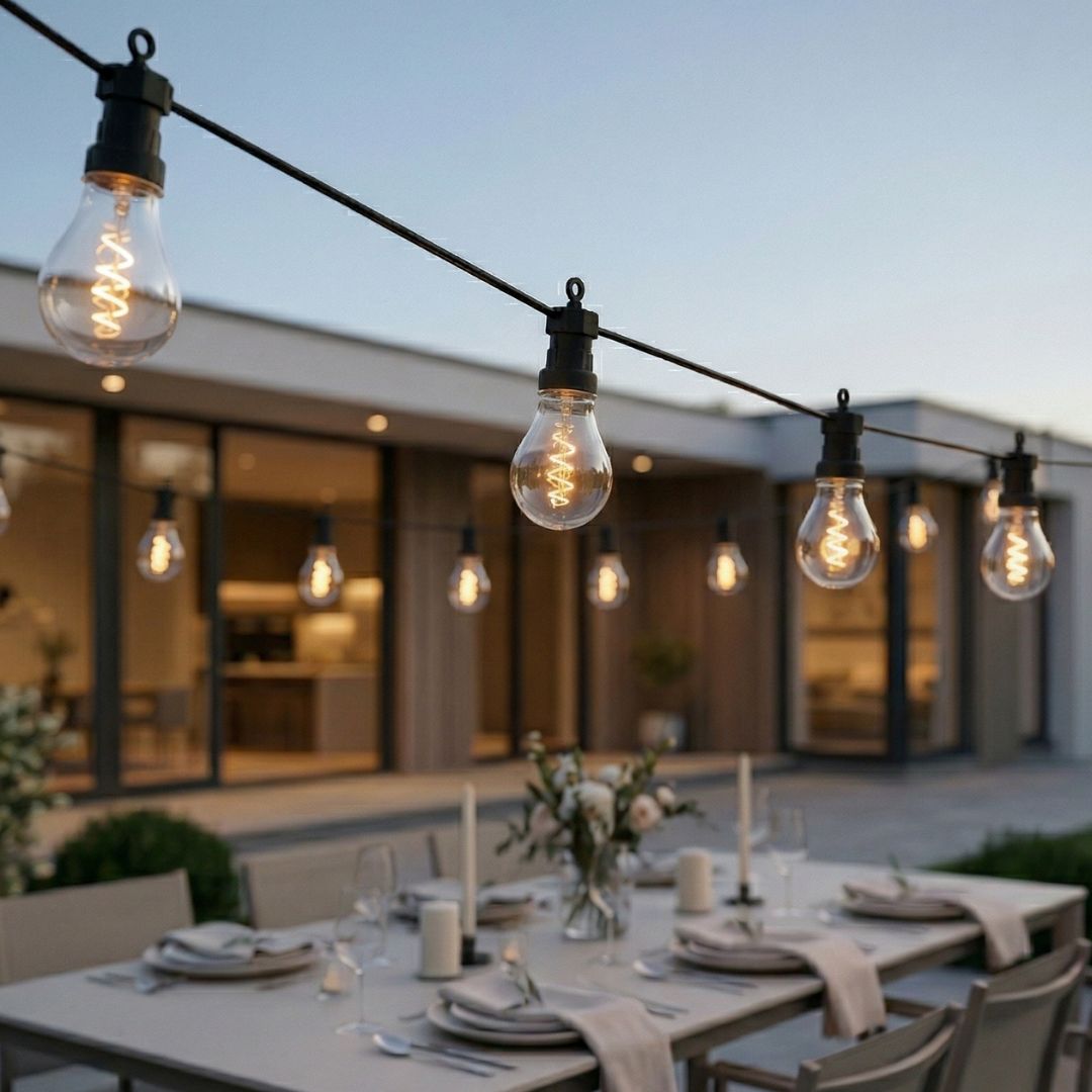 Connectable Spiral Festoon Lights - sparkle.lighting