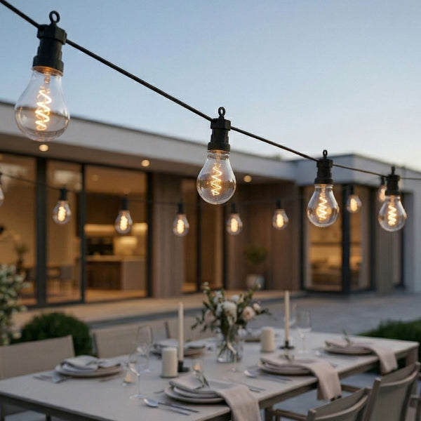 Connectable Spiral Festoon Lights - sparkle.lighting