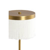 Cream Fringed Antique Bronze Rechargeable Table Lamp - sparkle.lighting