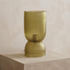 Fine Olive Green Ribbed Battery Powered Table Lamp - sparkle.lighting
