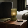 Fine Olive Green Ribbed Battery Powered Table Lamp - sparkle.lighting