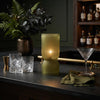 Fine Olive Green Ribbed Battery Powered Table Lamp - sparkle.lighting