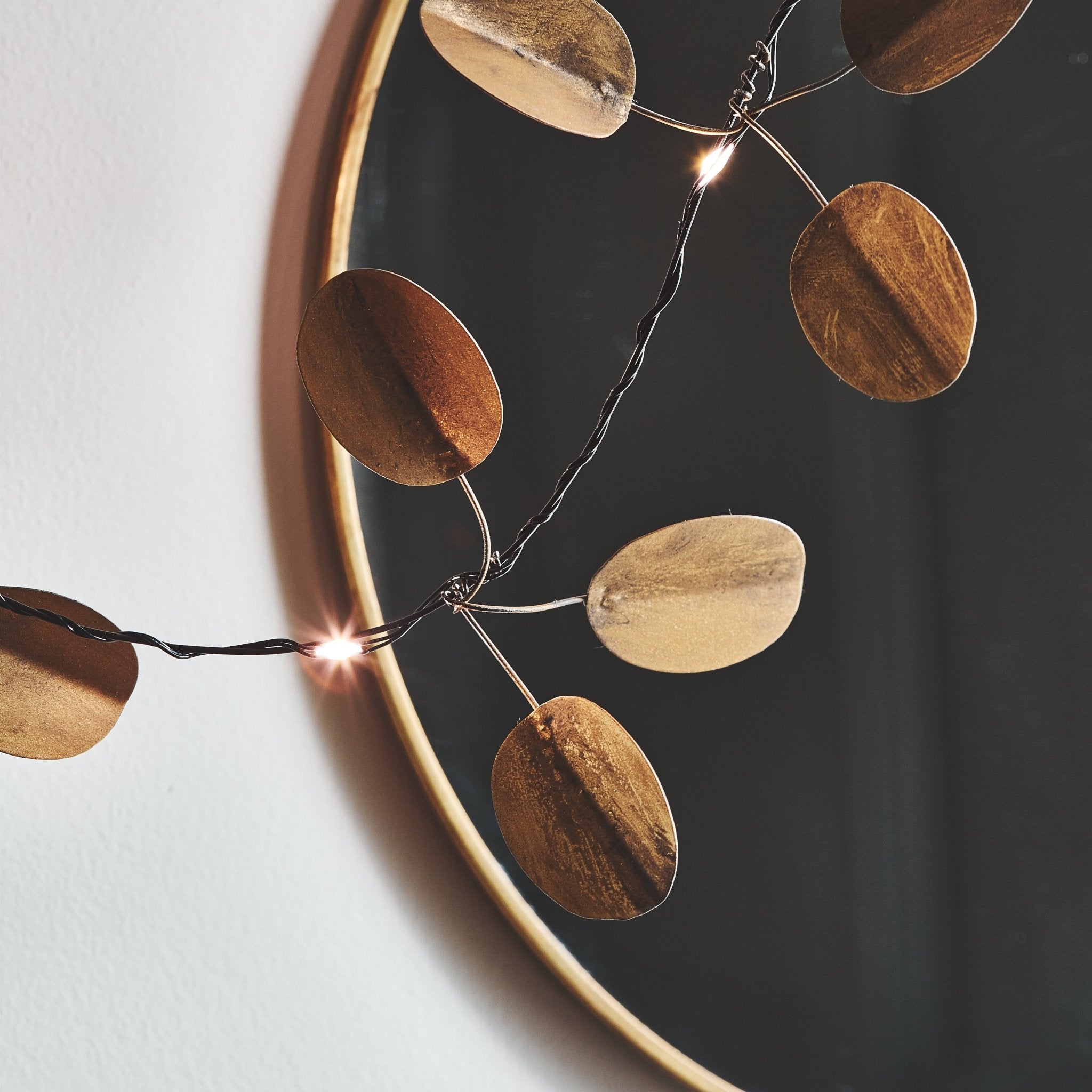 Gold Eucalyptus Fairy Lights - sparkle.lighting