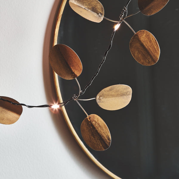 Gold Eucalyptus Fairy Lights - sparkle.lighting