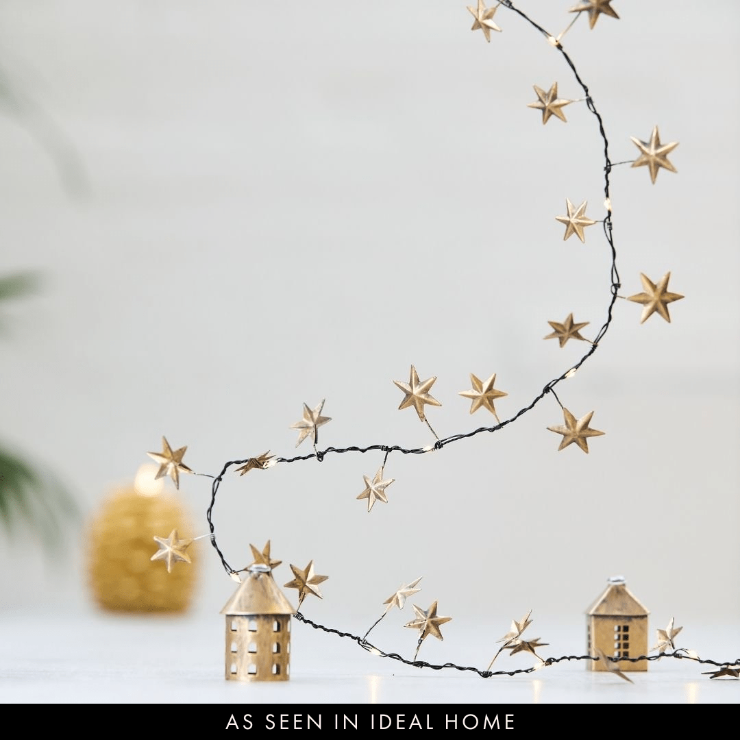 Gold Star Wire Fairy Lights - sparkle.lighting