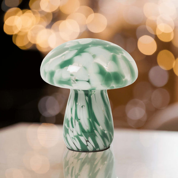 Green & White Mushroom Lamps - sparkle.lighting