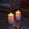 LED Outdoor Pillar Candles - Set of 2 - sparkle.lighting